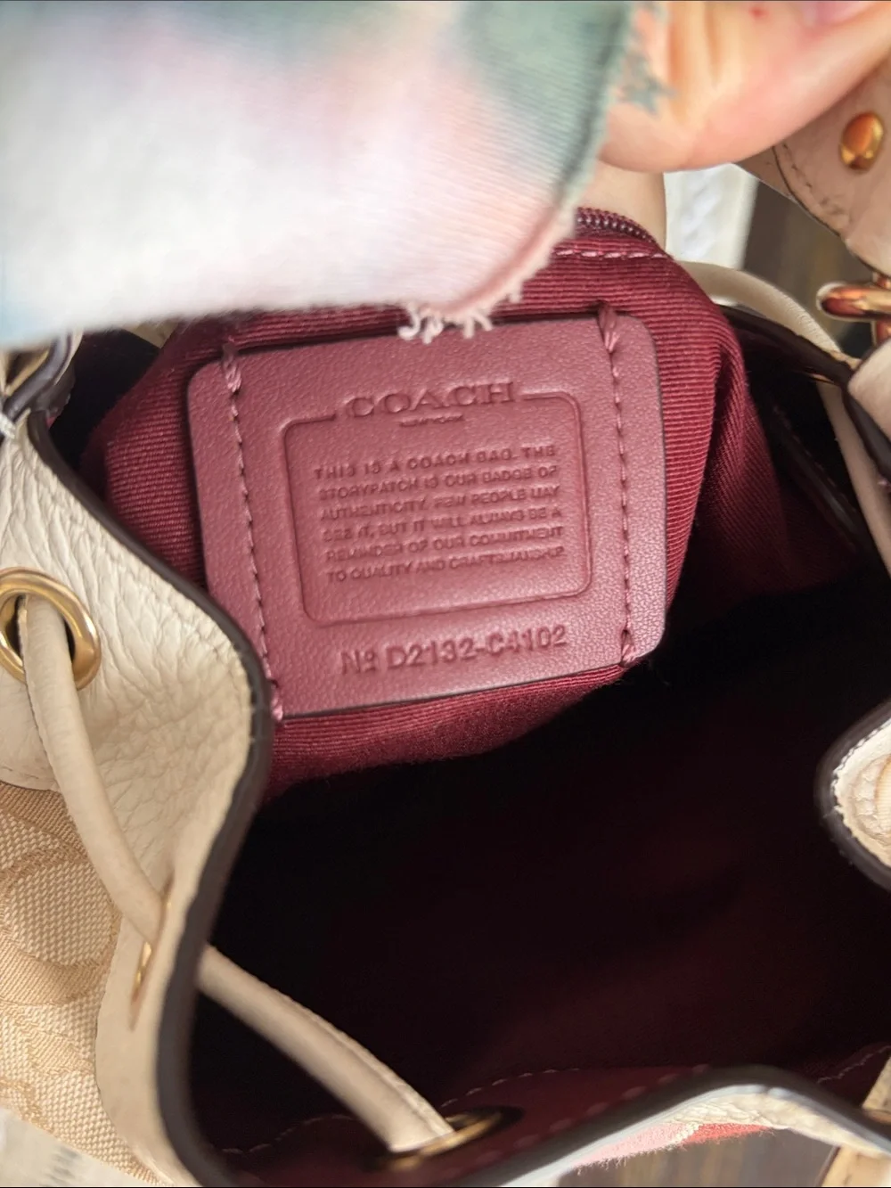 Coach Dempsey Drawstring Bucket Bag - Picture 7 of 13